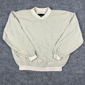 Pierre Cardin Jacket Mens L Beige Pullover Windbreaker Lightweight Retro 90s